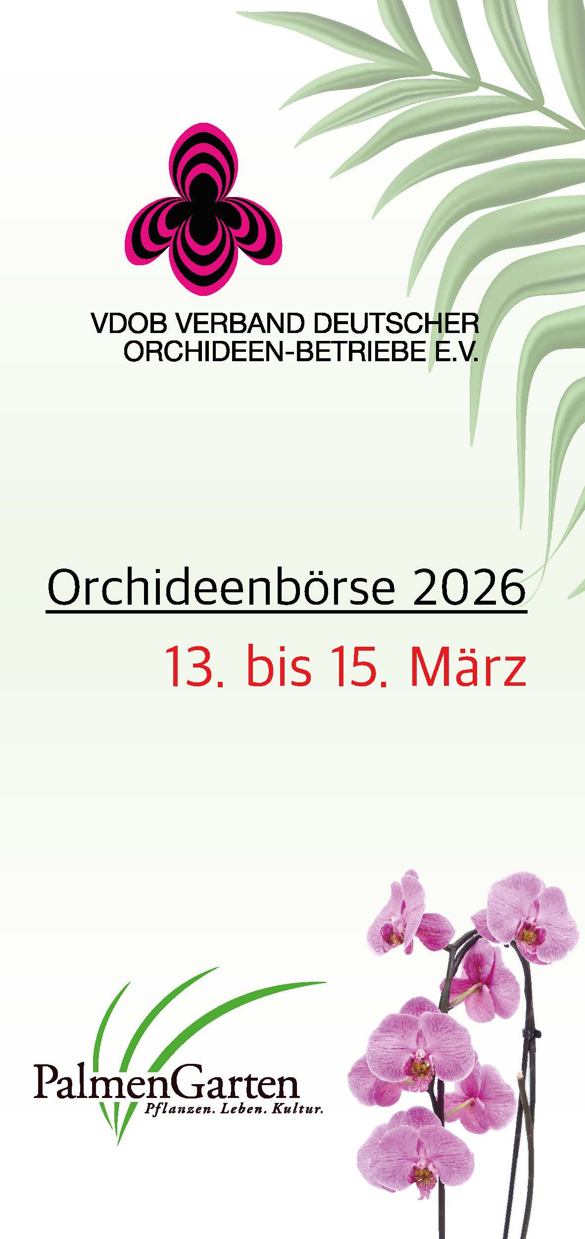 Orchideenbörse Palmengarten Frankfurt 13. bis 15. März 2026